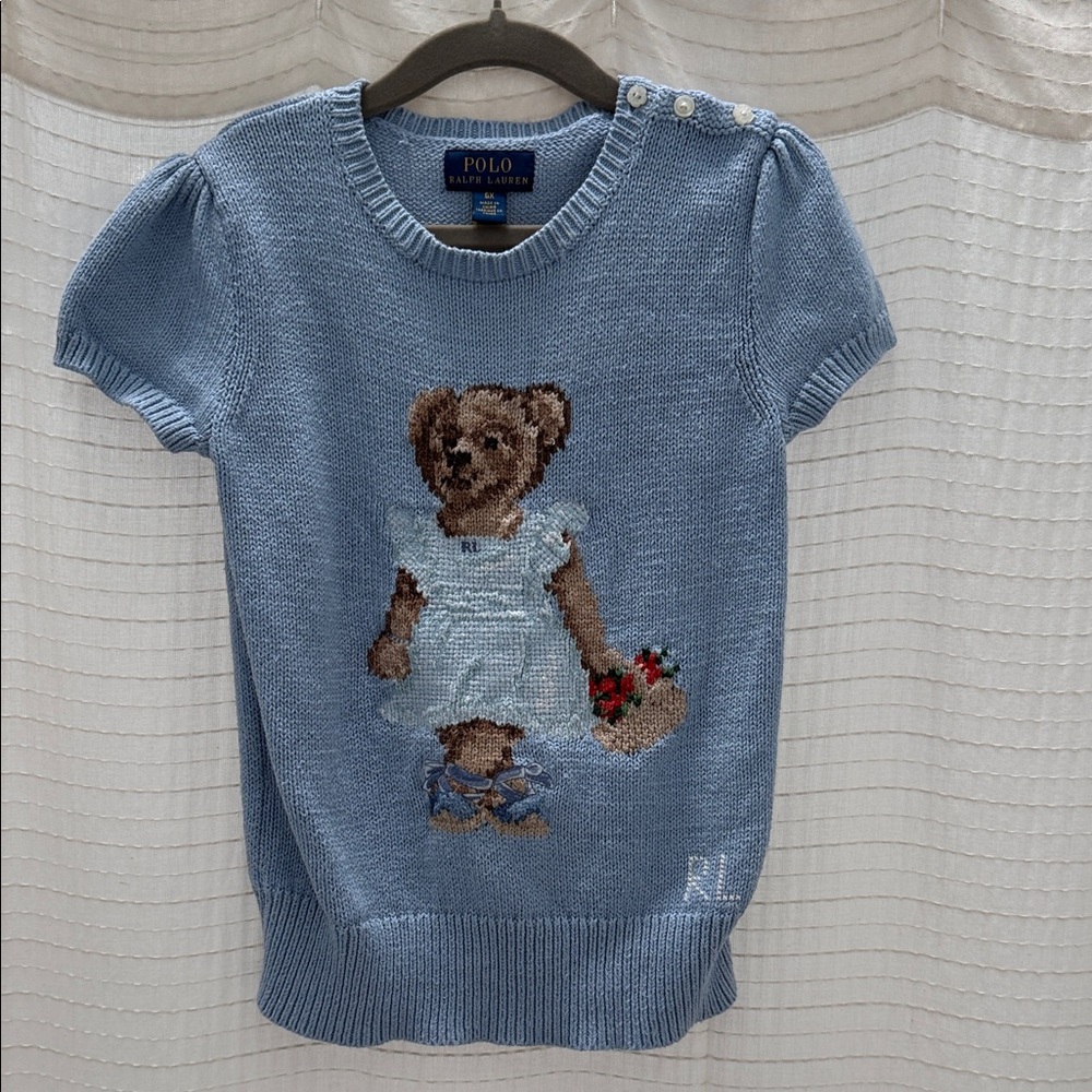 Polo by Ralph Lauren Light Blue Bear Sweater